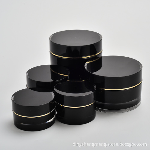 15g Black oval Empty Jar Plastic Cream Jar for face cream